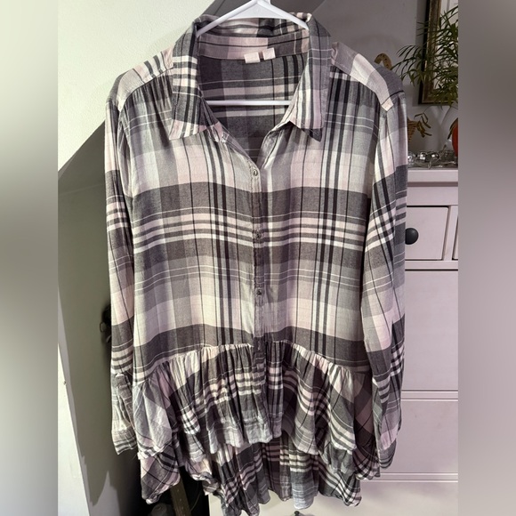 Melrose and Market tunic flannel shirt - Picture 1 of 6